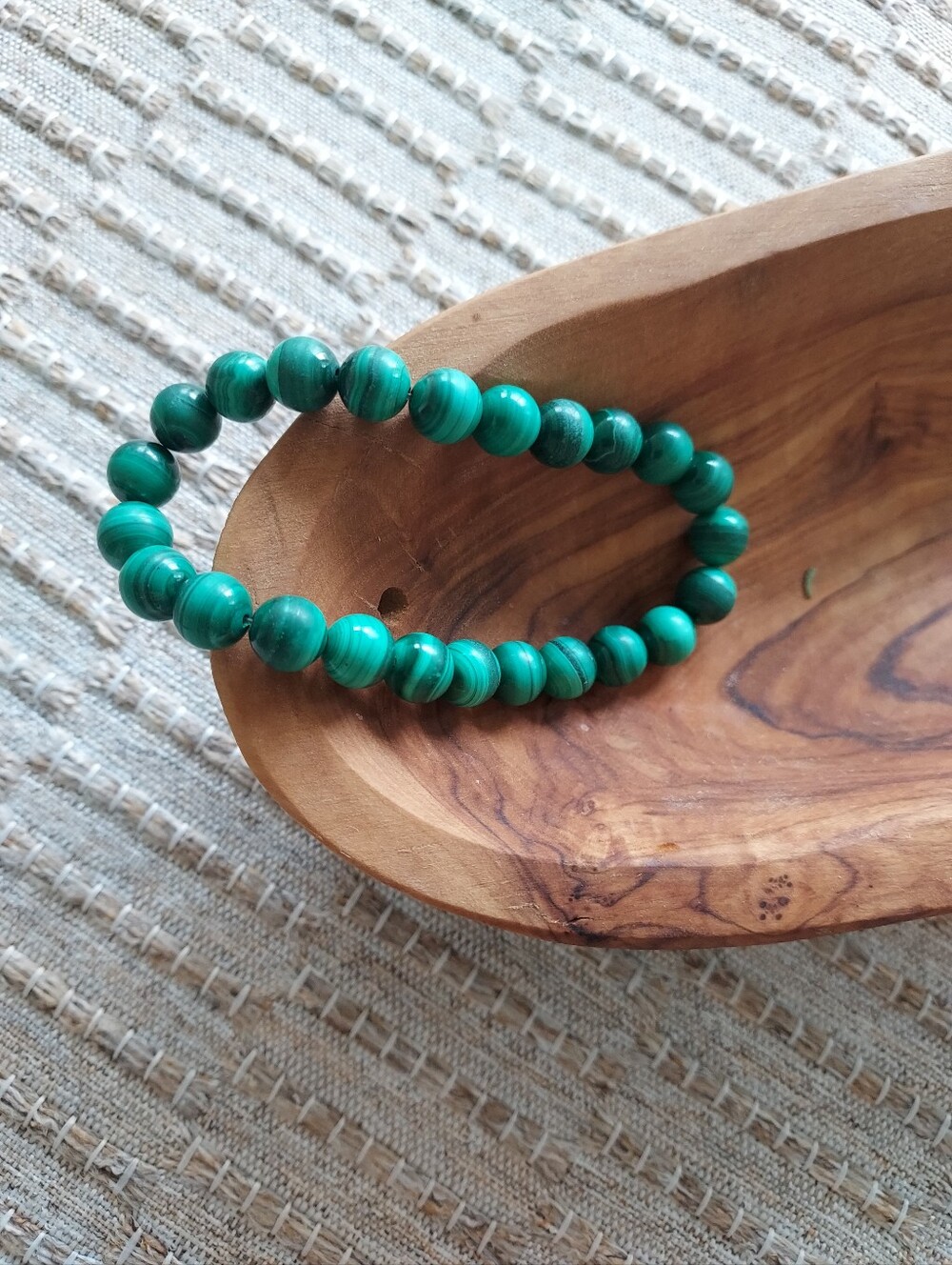 Malachite Beaded Stretch Bracelet - Women Jewelry